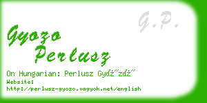 gyozo perlusz business card